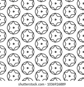 Seamless vector pattern in geometric ornamental style