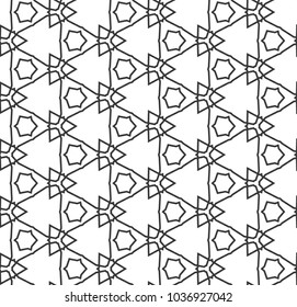 Seamless vector pattern in geometric ornamental style
