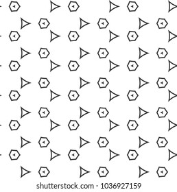 Seamless vector pattern in geometric ornamental style