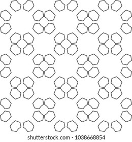 Seamless vector pattern in geometric ornamental style