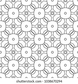 Seamless vector pattern in geometric ornamental style