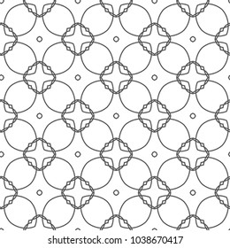 Seamless vector pattern in geometric ornamental style