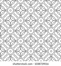 Seamless vector pattern in geometric ornamental style