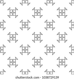 Seamless vector pattern in geometric ornamental style