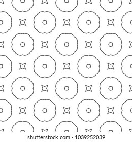 Seamless vector pattern in geometric ornamental style