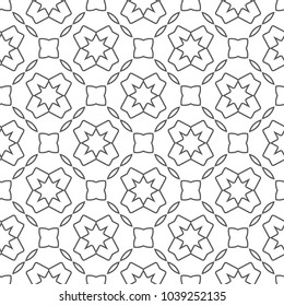 Seamless vector pattern in geometric ornamental style