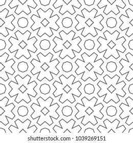 Seamless vector pattern in geometric ornamental style