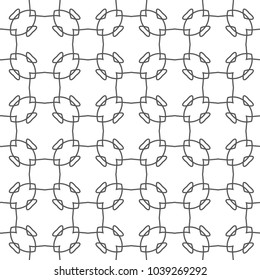 Seamless vector pattern in geometric ornamental style
