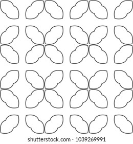 Seamless vector pattern in geometric ornamental style