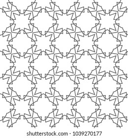 Seamless vector pattern in geometric ornamental style