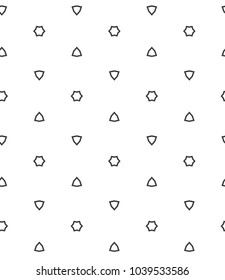 Seamless vector pattern in geometric ornamental style