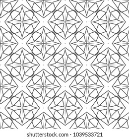 Seamless vector pattern in geometric ornamental style