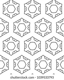 Seamless vector pattern in geometric ornamental style