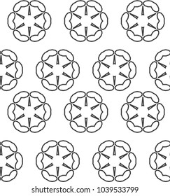 Seamless vector pattern in geometric ornamental style