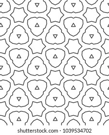 Seamless vector pattern in geometric ornamental style