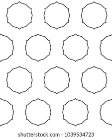 Seamless vector pattern in geometric ornamental style