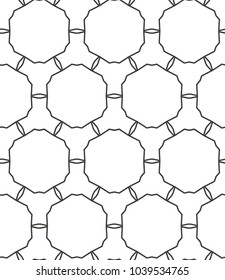 Seamless vector pattern in geometric ornamental style