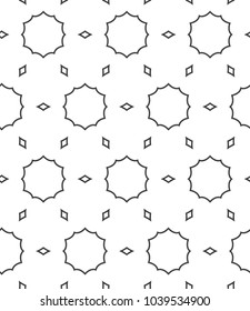 Seamless vector pattern in geometric ornamental style