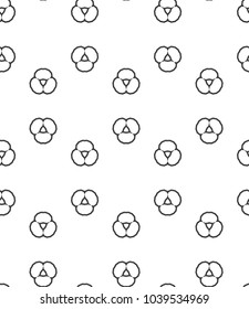 Seamless vector pattern in geometric ornamental style