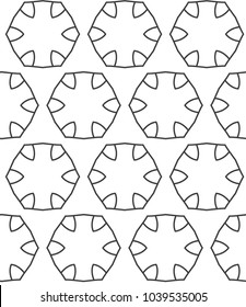 Seamless vector pattern in geometric ornamental style