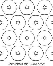 Seamless vector pattern in geometric ornamental style