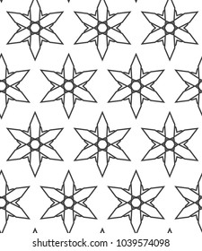 Seamless vector pattern in geometric ornamental style