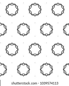 Seamless vector pattern in geometric ornamental style