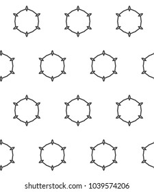 Seamless vector pattern in geometric ornamental style