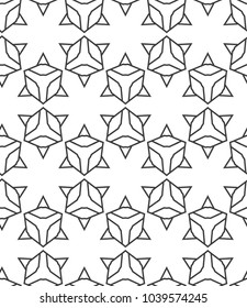 Seamless vector pattern in geometric ornamental style