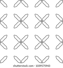 Seamless vector pattern in geometric ornamental style