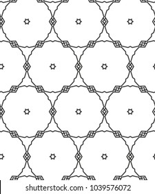 Seamless vector pattern in geometric ornamental style