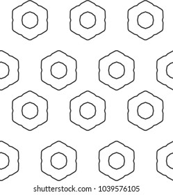 Seamless vector pattern in geometric ornamental style