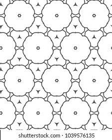 Seamless vector pattern in geometric ornamental style