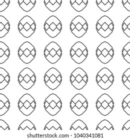 Seamless vector pattern in geometric ornamental style