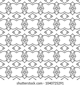 Seamless vector pattern in geometric ornamental style