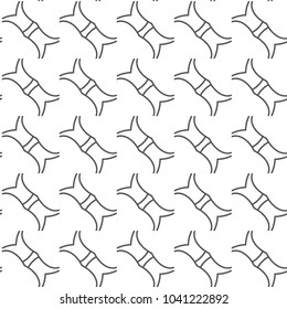 Seamless vector pattern in geometric ornamental style