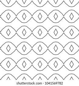 Seamless vector pattern in geometric ornamental style