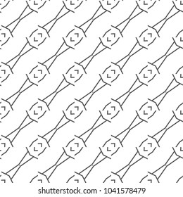 Seamless vector pattern in geometric ornamental style.