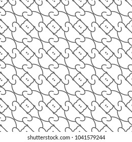 Seamless vector pattern in geometric ornamental style