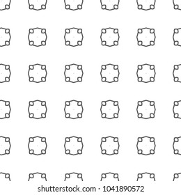 Seamless vector pattern in geometric ornamental style