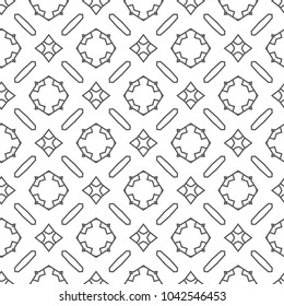 Seamless vector pattern in geometric ornamental style