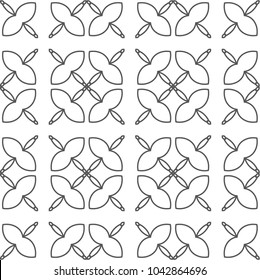 Seamless vector pattern in geometric ornamental style