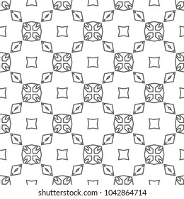 Seamless vector pattern in geometric ornamental style