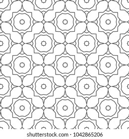 Seamless vector pattern in geometric ornamental style