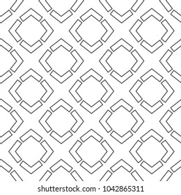 Seamless vector pattern in geometric ornamental style