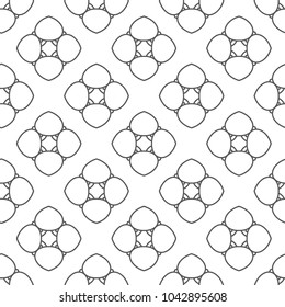 Seamless vector pattern in geometric ornamental style