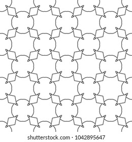 Seamless vector pattern in geometric ornamental style