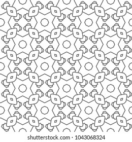 Seamless vector pattern in geometric ornamental style
