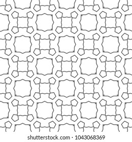 Seamless vector pattern in geometric ornamental style