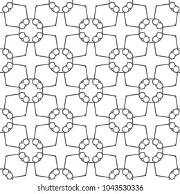 Seamless vector pattern in geometric ornamental style